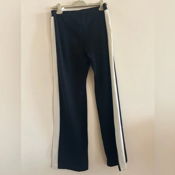 NWT $370 Escada Track Pants Side Stripe LOOSE FIT CRYSTAL Logo Size L - Picture 4 of 11